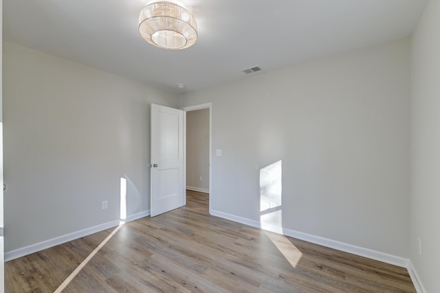 empty room featuring light hardwood / wood-style flooring