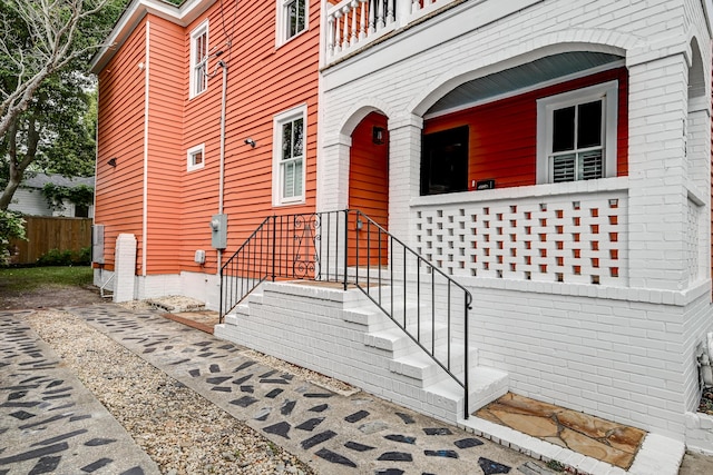 view of exterior entry
