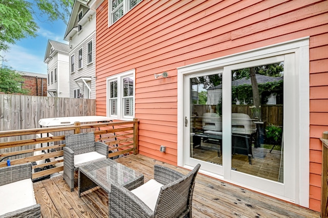 deck with fence