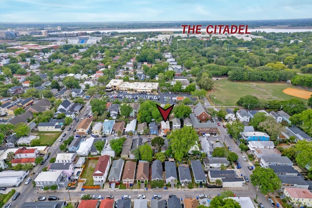 drone / aerial view featuring a residential view