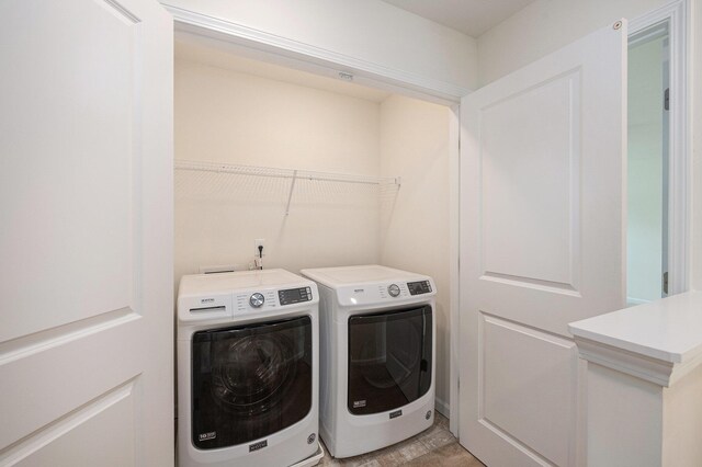 laundry room featuring washer and dryer