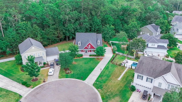 aerial perspective of suburban area