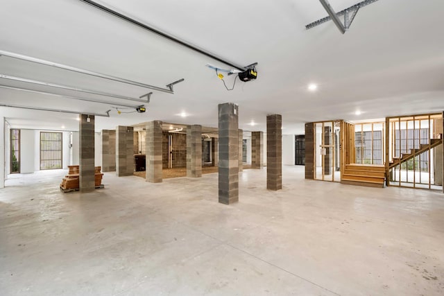 garage featuring a garage door opener