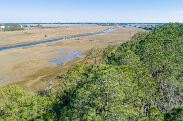 birds eye view of property featuring a rural view