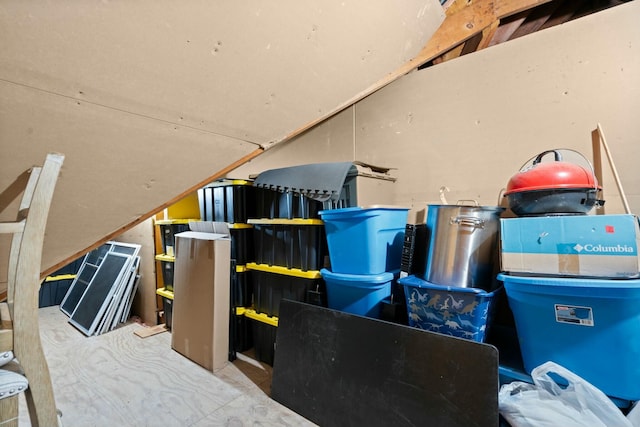 view of storage area