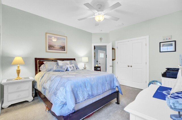 3473 Plow Ground Rd, Johns Island, SC 29455 - bedroom featuring carpet, a closet, and ceiling fan