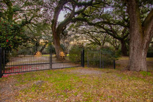 view of gate with fence