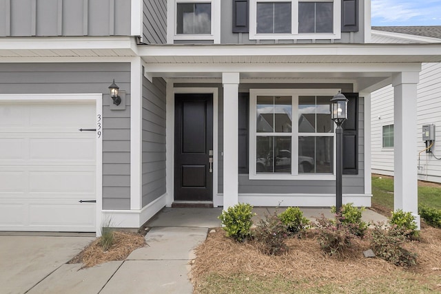 327 Hillman Trl Dr, Moncks Corner, SC 29461 - entrance to property featuring a porch and board and batten siding
