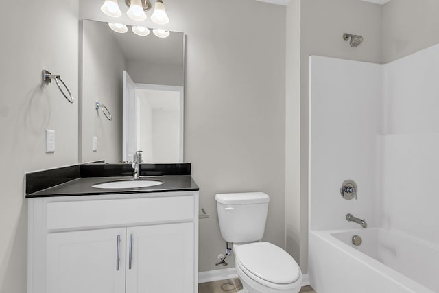 327 Hillman Trl Dr, Moncks Corner, SC 29461 - full bathroom featuring toilet, vanity, bathtub / shower combination, and baseboards