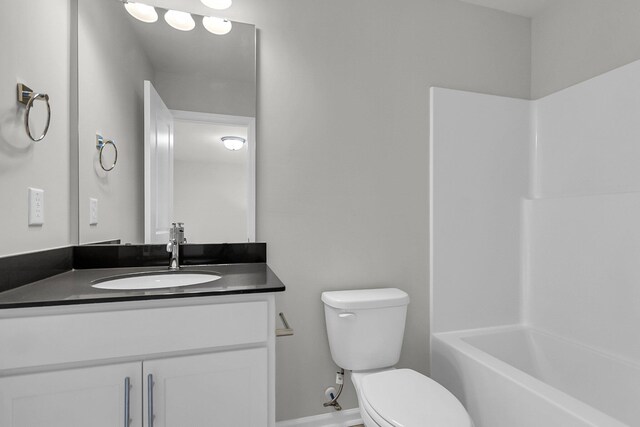 327 Hillman Trl Dr, Moncks Corner, SC 29461 - bathroom featuring toilet, vanity, bathing tub / shower combination, and baseboards
