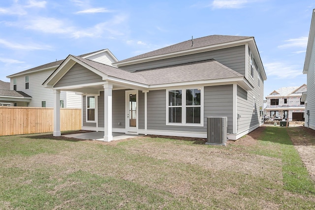 327 Hillman Trl Dr, Moncks Corner, SC 29461 - rear view of property featuring central AC and a shingled roof