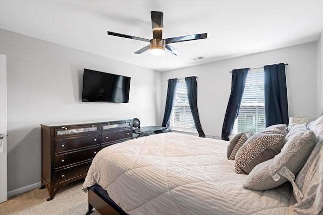 451 Spectrum Rd, Summerville, SC 29486 - bedroom featuring light carpet, ceiling fan, and baseboards