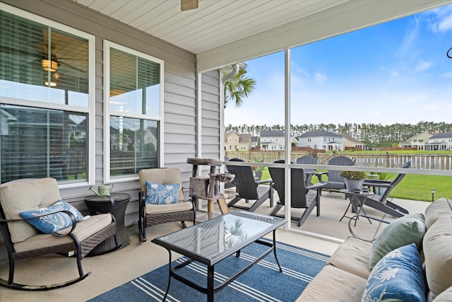 451 Spectrum Rd, Summerville, SC 29486 - sunroom / solarium featuring a residential view, an outdoor living space, and a water view