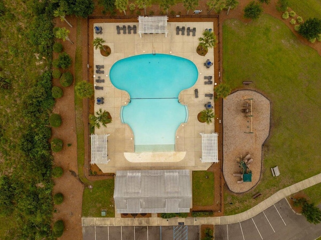 451 Spectrum Rd, Summerville, SC 29486 - drone / aerial view of a pool