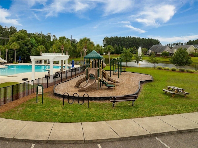 451 Spectrum Rd, Summerville, SC 29486 - communal playground with a pergola and a community pool