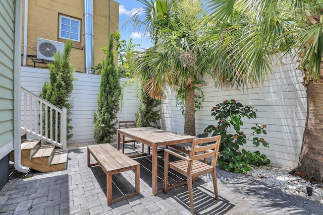 view of patio / terrace with ac unit