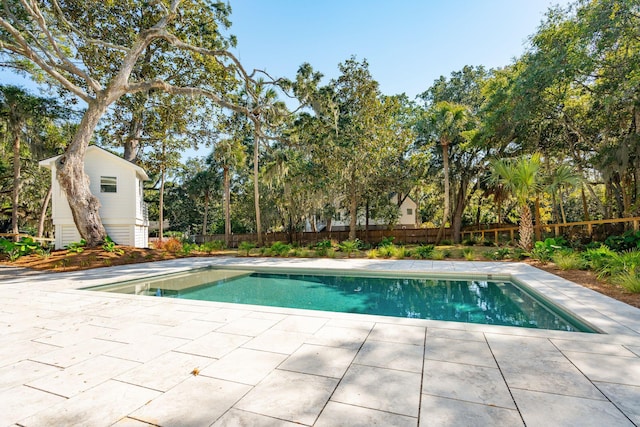 view of pool with a patio area