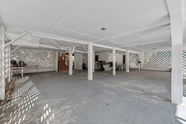 view of patio featuring a carport