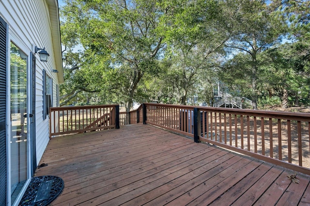 view of wooden terrace