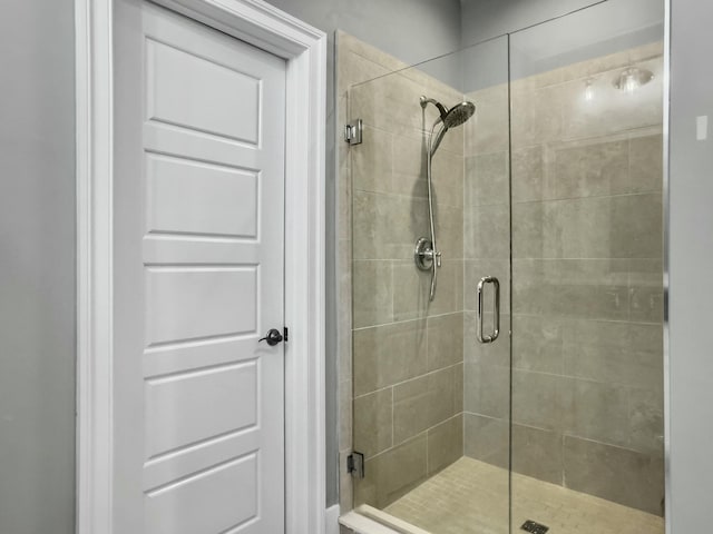 bathroom featuring walk in shower