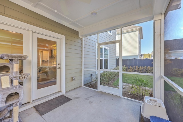 view of sunroom