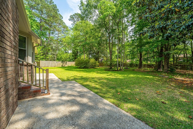 view of yard with a patio