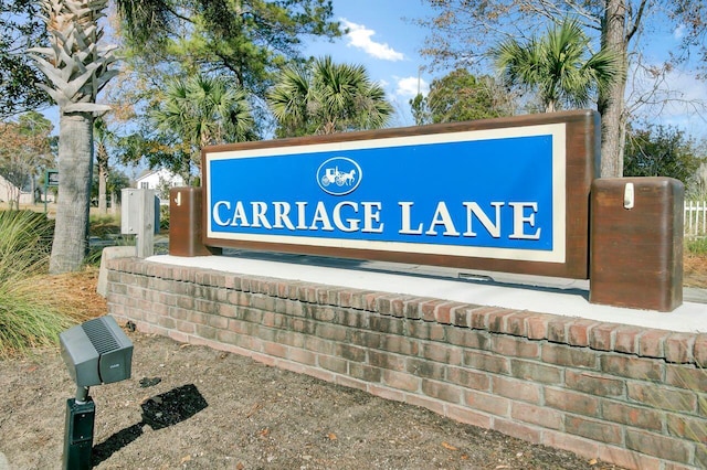 view of community sign