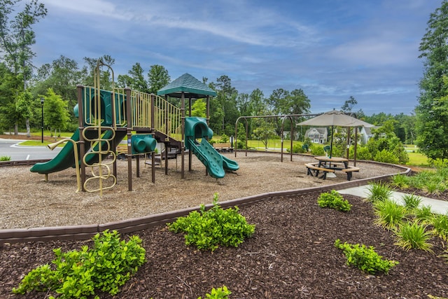 view of community jungle gym