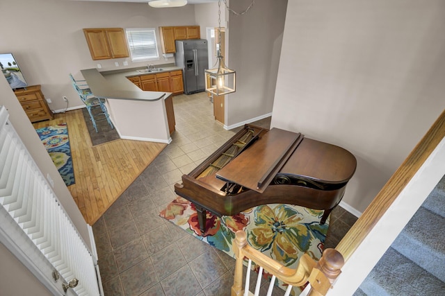 30 Regency Oaks Dr, Summerville, SC 29485 - living area with baseboards, stairs, and light tile patterned floors