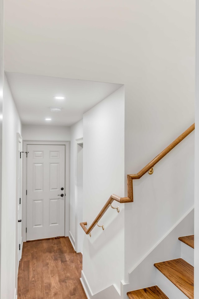 entrance foyer with hardwood / wood-style flooring