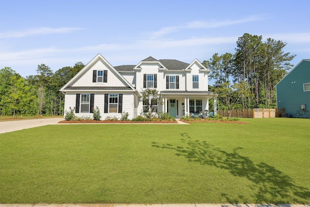 view of front facade featuring a porch and board and batten siding