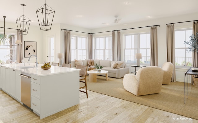 kitchen featuring white cabinetry and plenty of natural light