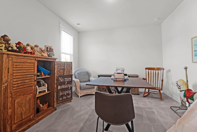 office space with carpet floors