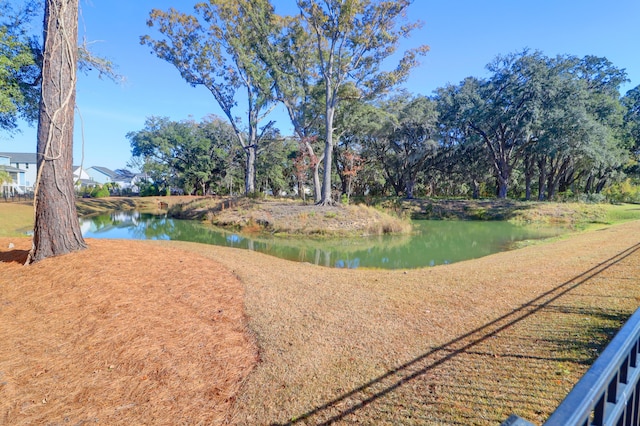 view of yard featuring a water view