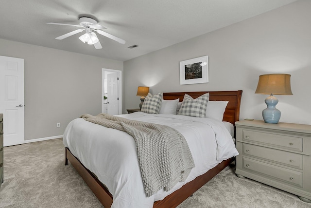 1433 Oaklanding Rd, Mount Pleasant, SC 29464 - bedroom with light carpet and a ceiling fan