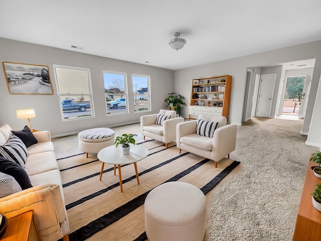 view of carpeted living room