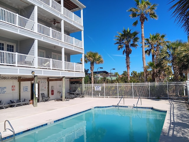 view of pool with a patio