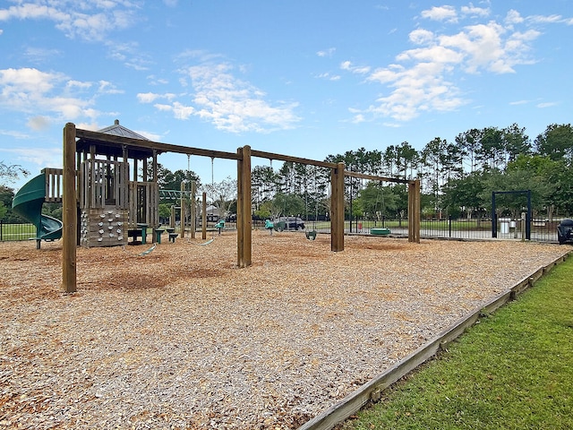 community playground featuring fence