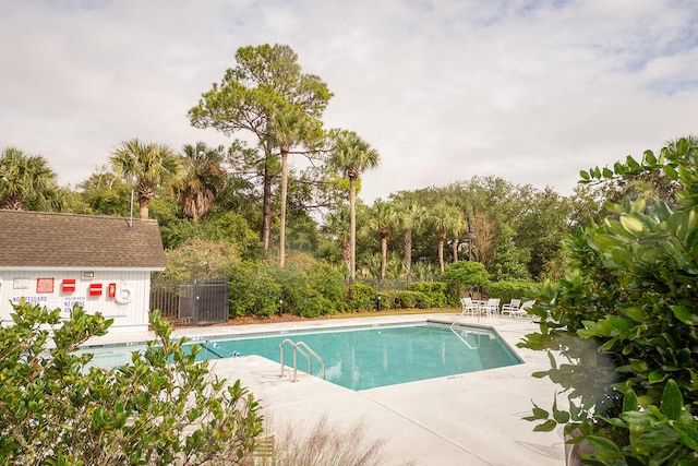 view of pool with a patio