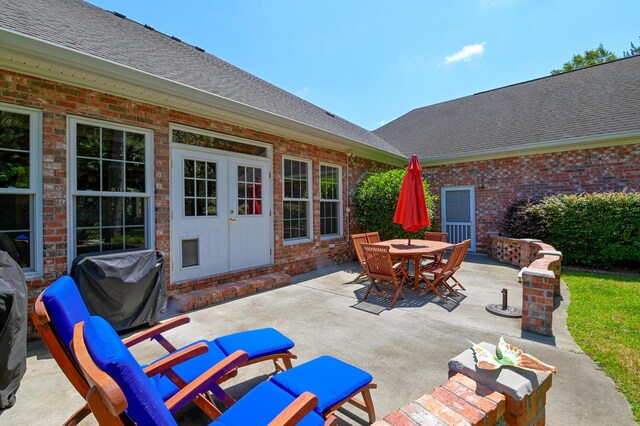 101 Firestone Ct, Summerville, SC 29483 - view of patio featuring outdoor dining area and french doors