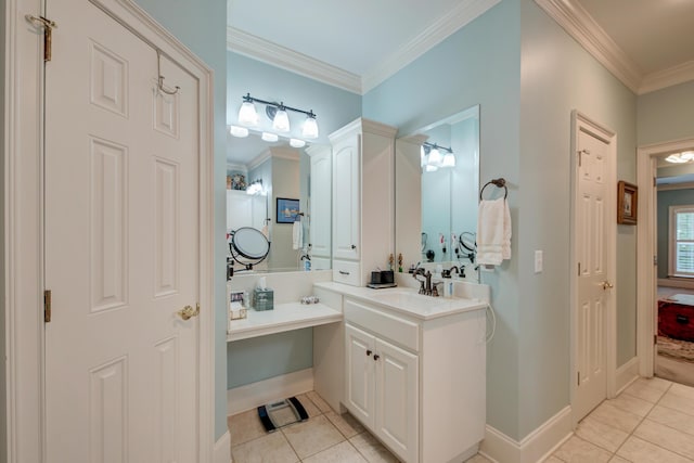 101 Firestone Ct, Summerville, SC 29483 - full bath featuring tile patterned flooring, vanity, crown molding, and baseboards