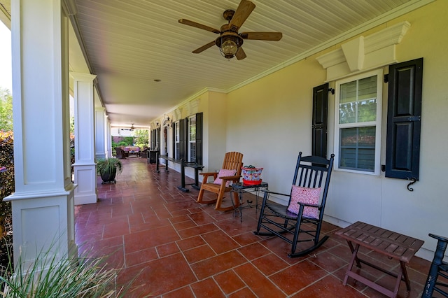 101 Firestone Ct, Summerville, SC 29483 - porch featuring ceiling fan