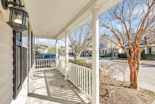 view of patio with a porch