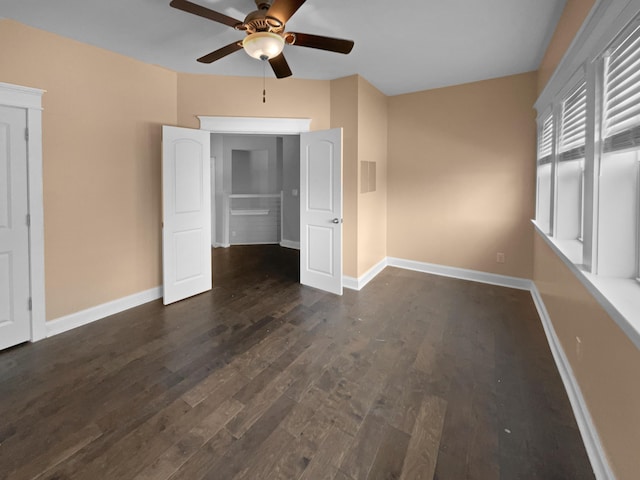3700 Maidstone Dr, Mount Pleasant, SC 29466 - unfurnished bedroom featuring baseboards, a ceiling fan, and wood finished floors
