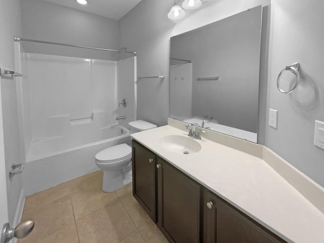3700 Maidstone Dr, Mount Pleasant, SC 29466 - bathroom featuring toilet, vanity, tile patterned flooring, and shower / washtub combination