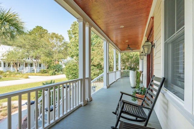 balcony with covered porch