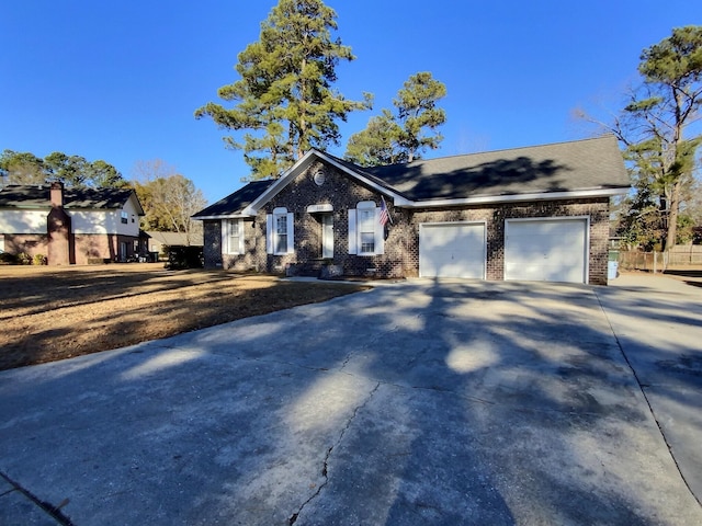 view of front facade with a garage