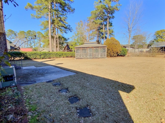 view of yard featuring a patio area