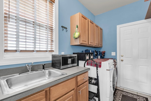 1311 Royal Links Dr, Mount Pleasant, SC 29466 - laundry area featuring independent washer and dryer and tile patterned flooring