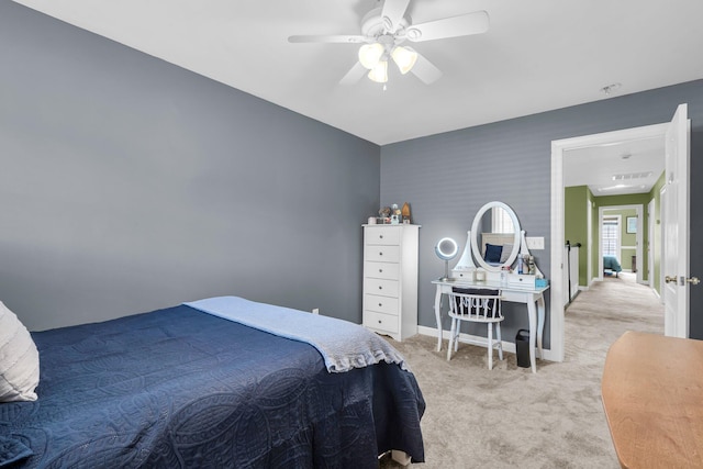 1311 Royal Links Dr, Mount Pleasant, SC 29466 - bedroom featuring light carpet and a ceiling fan